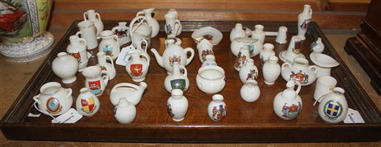 Collection of crested souvenir china by Arcadian and Carlton (46)